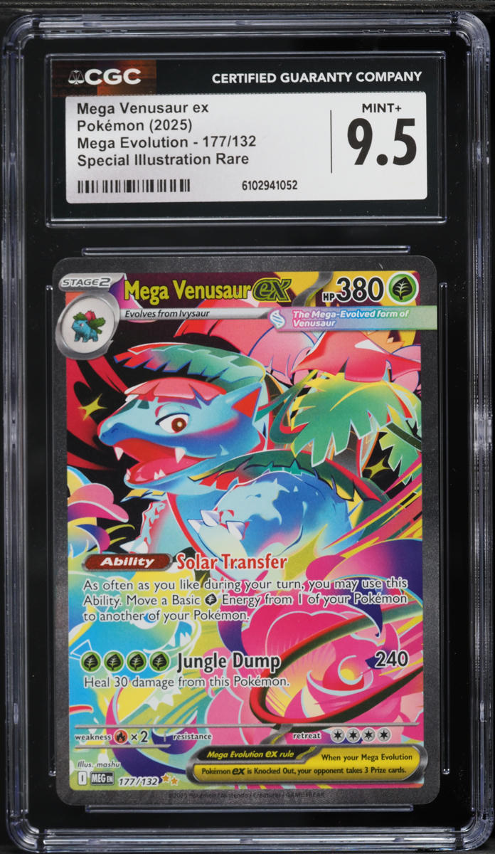 2025 Pokemon Mega Evolution SIR Mega Venusaur EX #177 CGC 9.5 MINT+ on ...