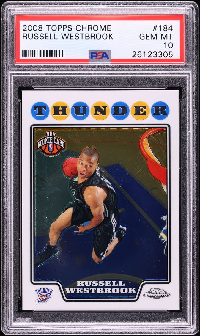 2008 Topps Chrome Russell Westbrook ROOKIE #184 PSA 10 GEM MINT