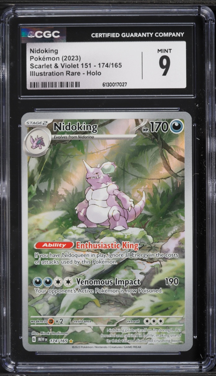 2023 Pokemon Scarlet & Violet 151 IR Nidoking #174 CGC 9 MINT