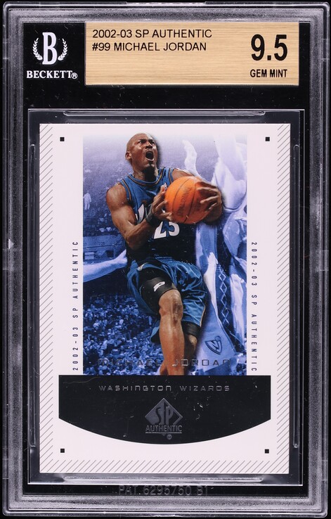 2002 SP Authentic Michael Jordan #99 BGS 9.5 GEM MINT
