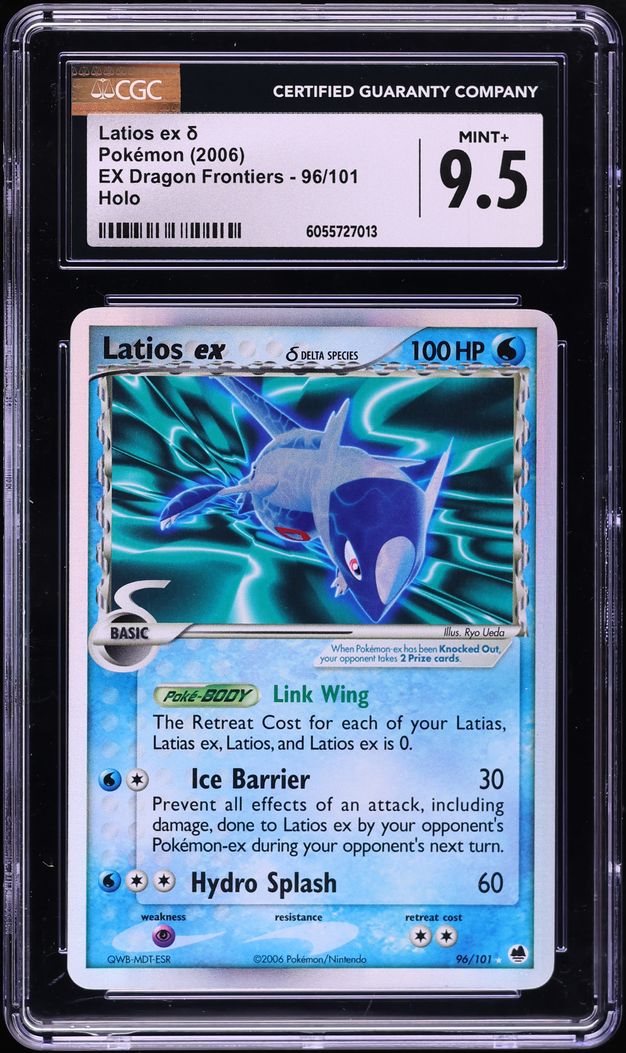 2006 Pokemon EX Dragon Frontiers Holo Latios EX #96 CGC 9.5 MINT+
