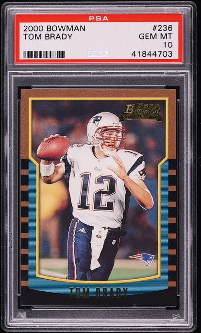 2000 Bowman Football Tom Brady ROOKIE #236 PSA 10 GEM MINT