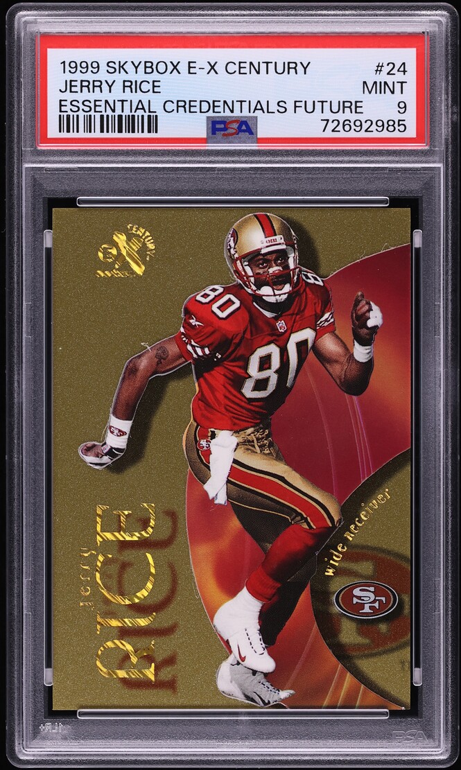 1999 Skybox E-X Century Essential Credentials Future Jerry Rice /67 #24 PSA 9 MINT - Photo 1
