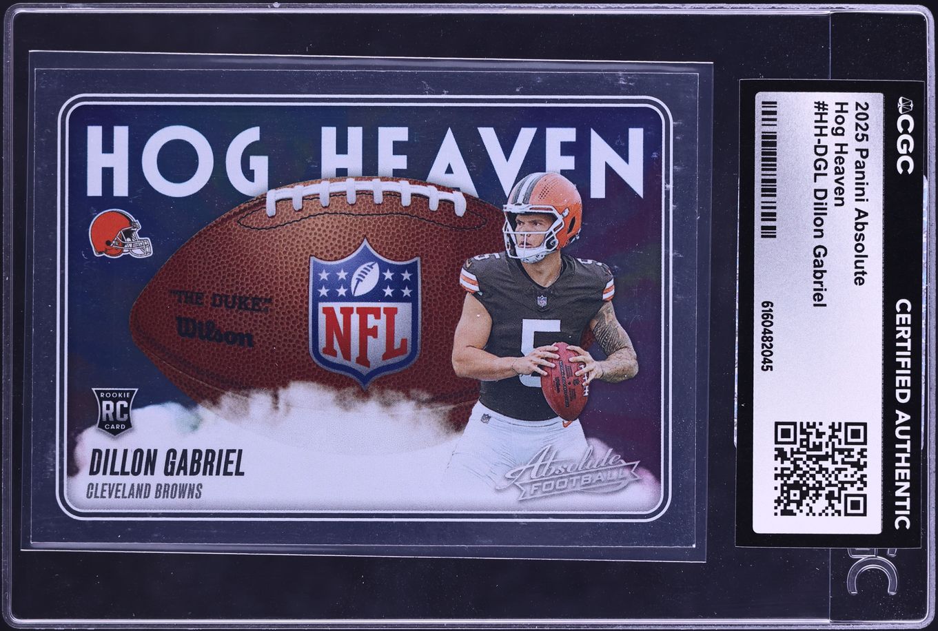 2025 Absolute Hog Heaven Dillon Gabriel ROOKIE #HH-DGL CGC AUTH