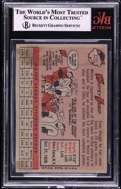 1958 Topps Whitey Ford #320 BGS 4 VGEX