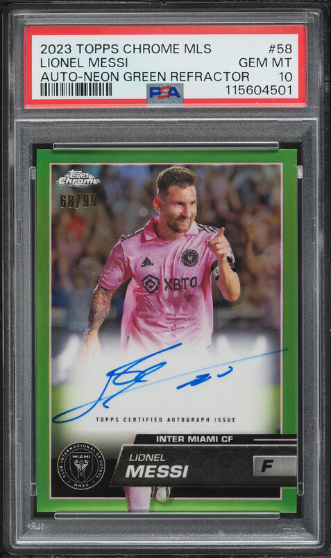 2007 Futera World Football Unique Lionel Messi #81 BGS 9 MINT on