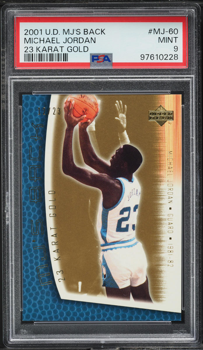 2001 Upper Deck MJ's Back 23 Karat Gold Michael Jordan /23 #MJ-60 PSA 9 MINT
