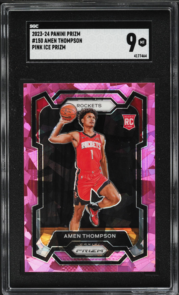 2023 Panini Prizm Pink Ice Amen Thompson ROOKIE #150 SGC 9 MINT