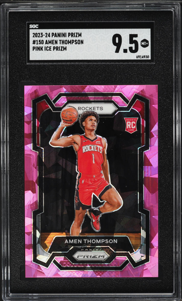 2023 Panini Prizm Pink Ice Amen Thompson ROOKIE #150 SGC 9.5 MINT+