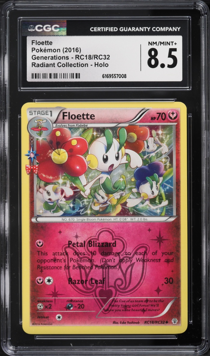 2016 Pokemon XY Generations Radiant Collection Holo Floette #RC18 CGC 8.5 NM-MT+