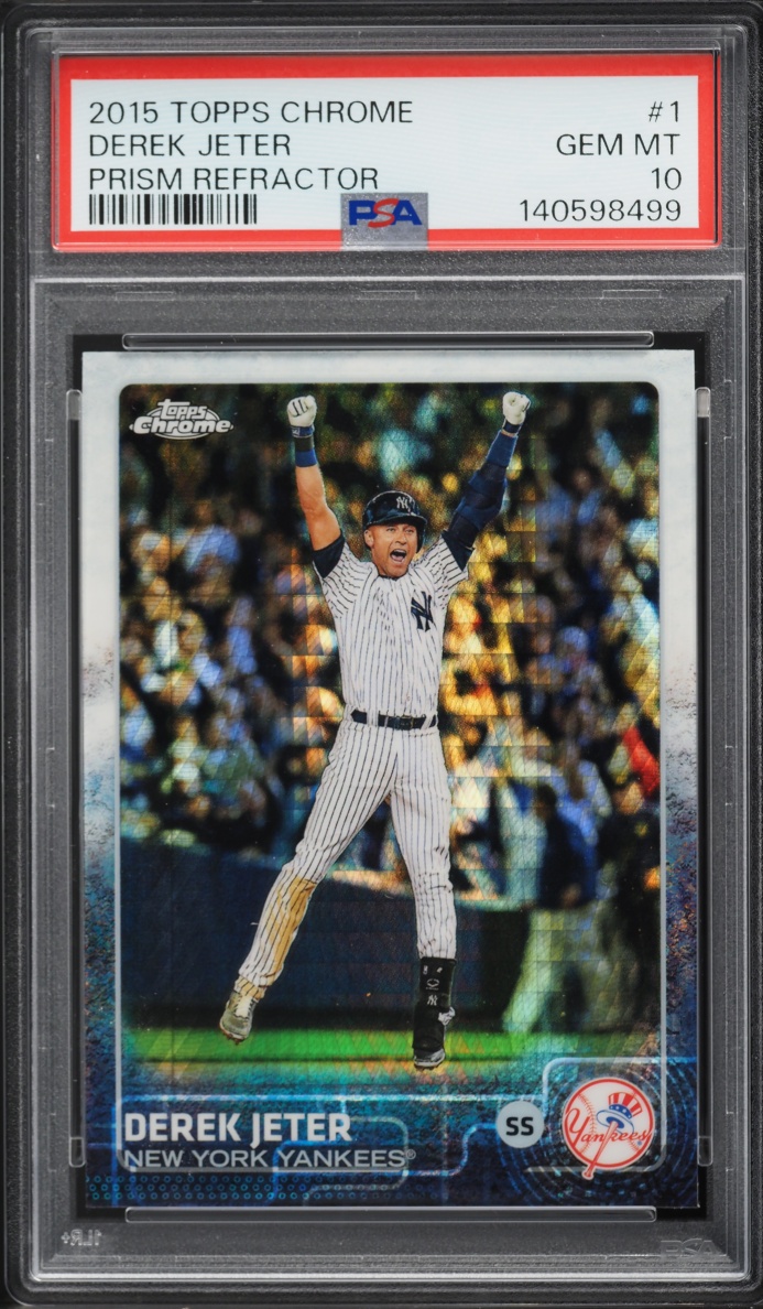 2015 Topps Chrome Prism Refractor Derek Jeter #1 PSA 10 GEM MINT