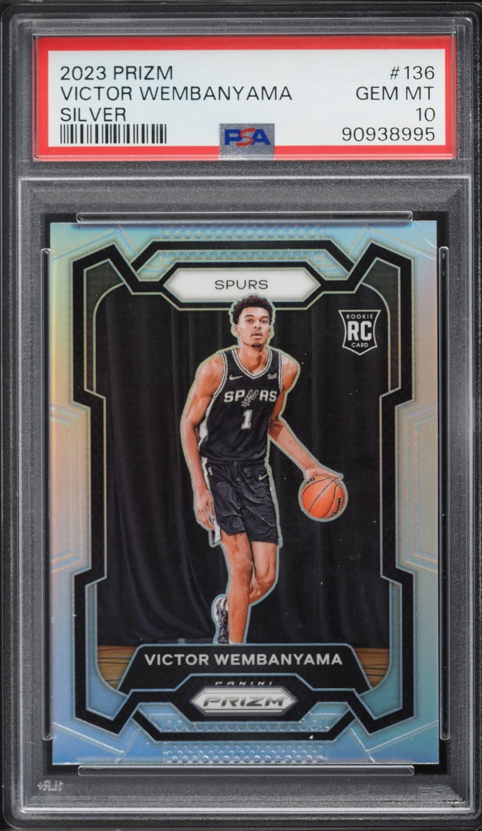 2023 Panini Prizm Silver Victor Wembanyama ROOKIE #136 PSA 10 GEM MINT