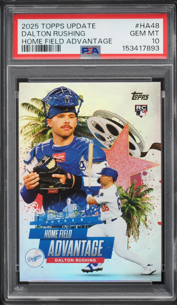 2025 Topps Update Home Field Advantage Dalton Rushing ROOKIE #HA-48 PSA 10 GEM MINT