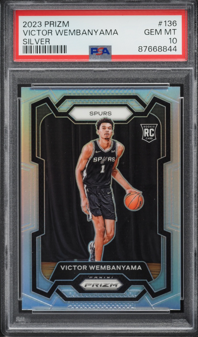 2023 Panini Prizm Silver Victor Wembanyama ROOKIE #136 PSA 10 GEM MINT
