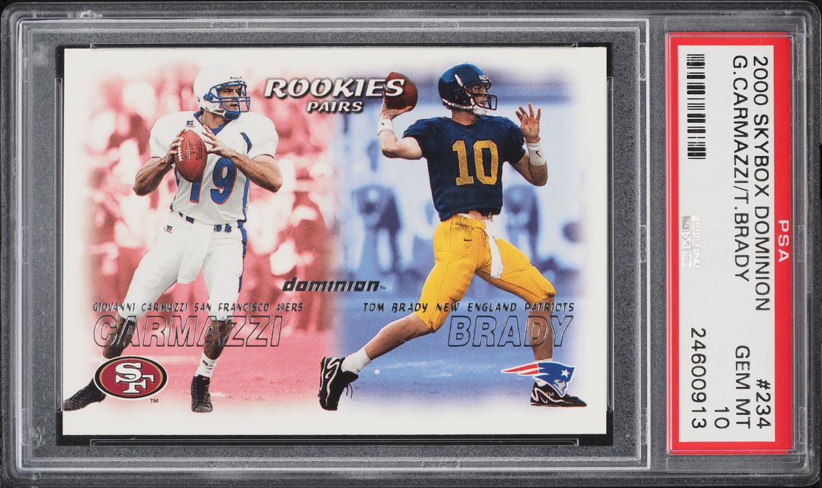 2000 Skybox Dominion Giovanni Carmazzi Tom Brady ROOKIE #234 PSA 10 GEM MINT
