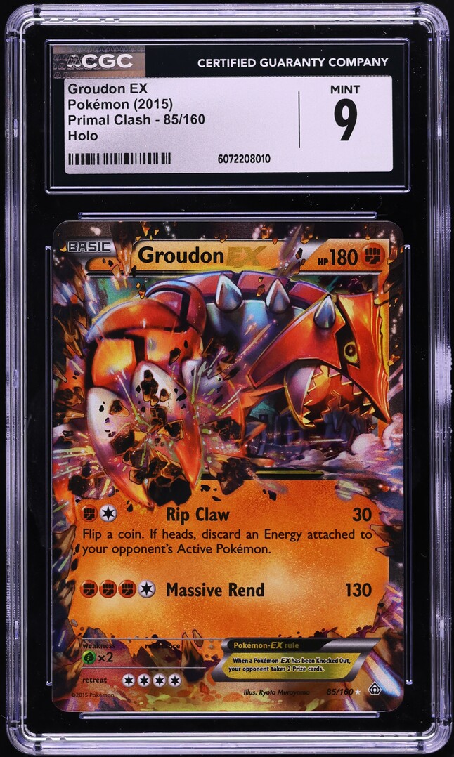 2015 Pokemon XY Primal Clash Holo Groudon EX #85 CGC 9 MINT