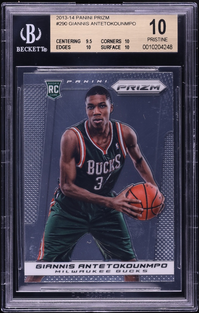 2013 Panini Prizm Giannis Antetokounmpo ROOKIE #290 BGS 10 PRISTINE