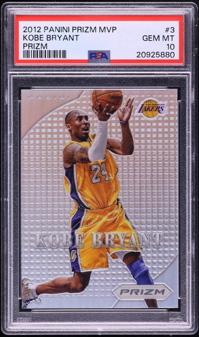 2012 Panini Prizm MVP Silver Kobe Bryant #3 PSA 10 GEM MINT