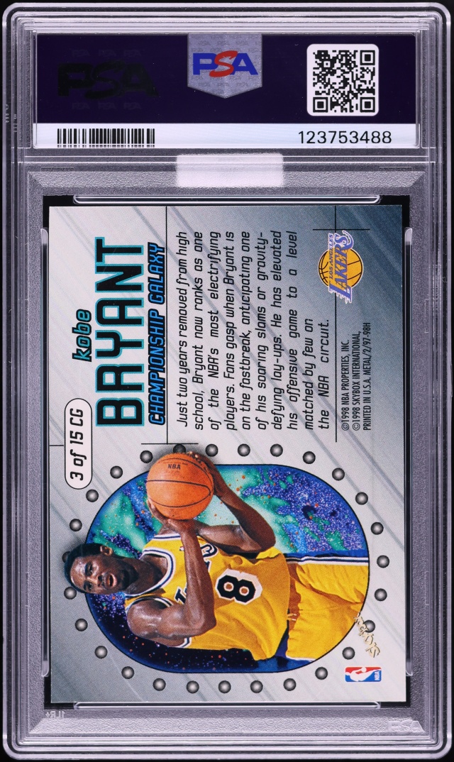 1997 Metal Universe Championship Galaxy Kobe Bryant #3 MBA PSA 9 MINT - Photo 2