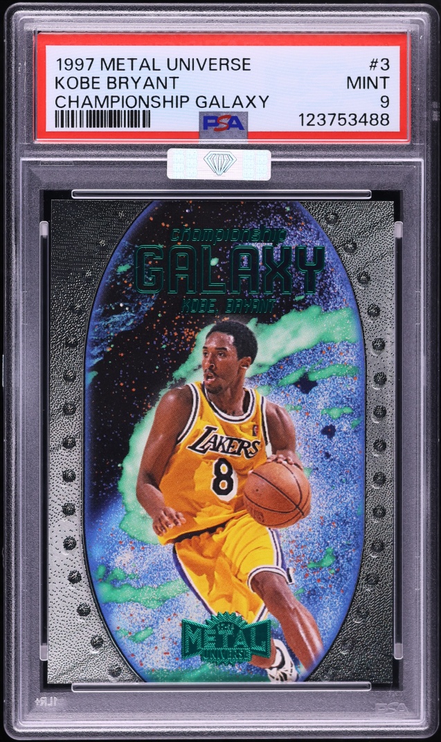 1997 Metal Universe Championship Galaxy Kobe Bryant #3 MBA PSA 9 MINT