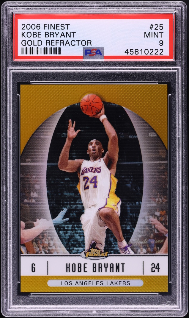 2006 Finest Gold Refractor Kobe Bryant /50 #25 PSA 9 MINT