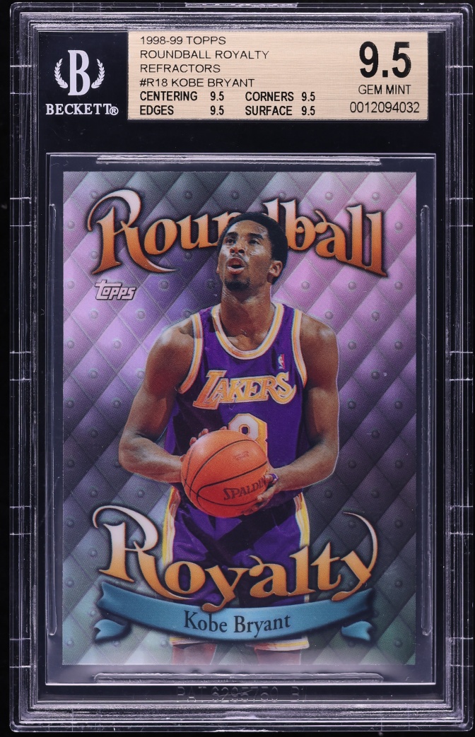 1998 Topps Roundball Royalty Refractor Kobe Bryant #R18 BGS 9.5 GEM MINT