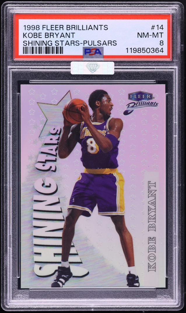 1998 Fleer Brilliants Shining Stars Pulsar Kobe Bryant #14 MBA PSA 8 NM-MT