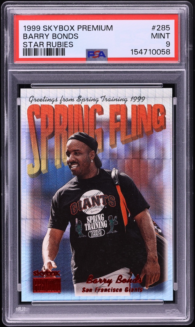 1999 Skybox Premium Star Rubies Barry Bonds /50 #285 PSA 9 MINT