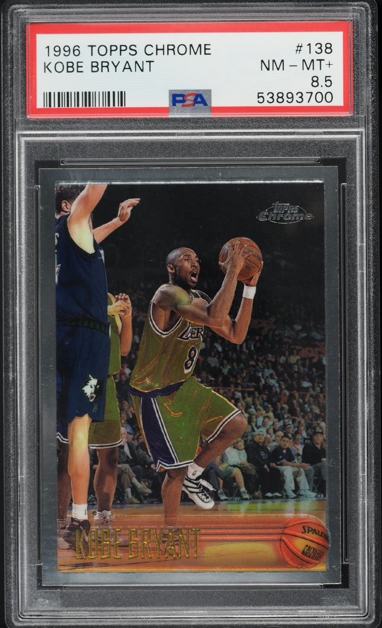 1996 Topps Basketball Kobe Bryant ROOKIE #138 PSA 9 MINT on