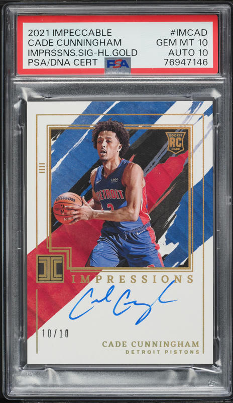 2021 Select Silver Prizm Cade Cunningham ROOKIE PATCH AUTO /199