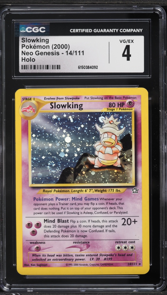 2000 Pokemon Neo Genesis Holo Slowking #14 CGC 4 VGEX