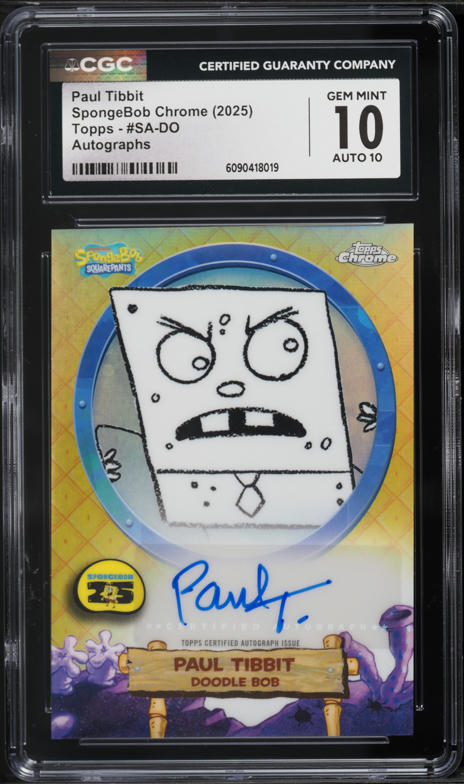 2025 Topps Chrome SpongeBob Brian Doyle-Murray AUTO #SA-FD CGC 9