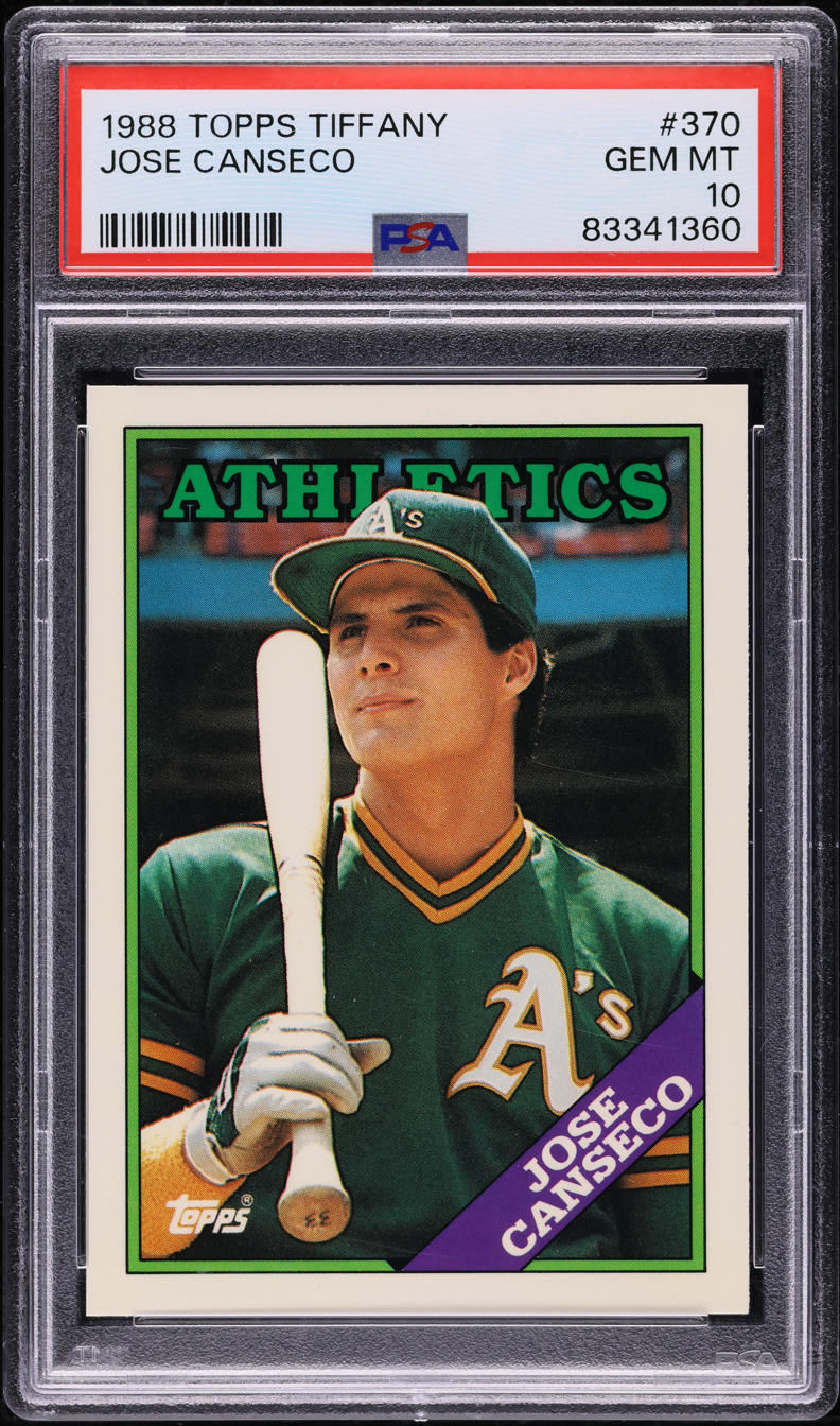 1988 Topps Tiffany Jose Canseco #370 PSA 10 GEM MINT