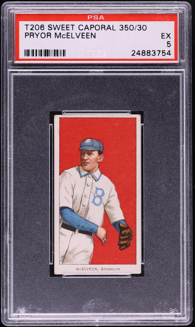 1909-11 T206 Pryor McElveen SWEET CAPORAL PSA 5 EX