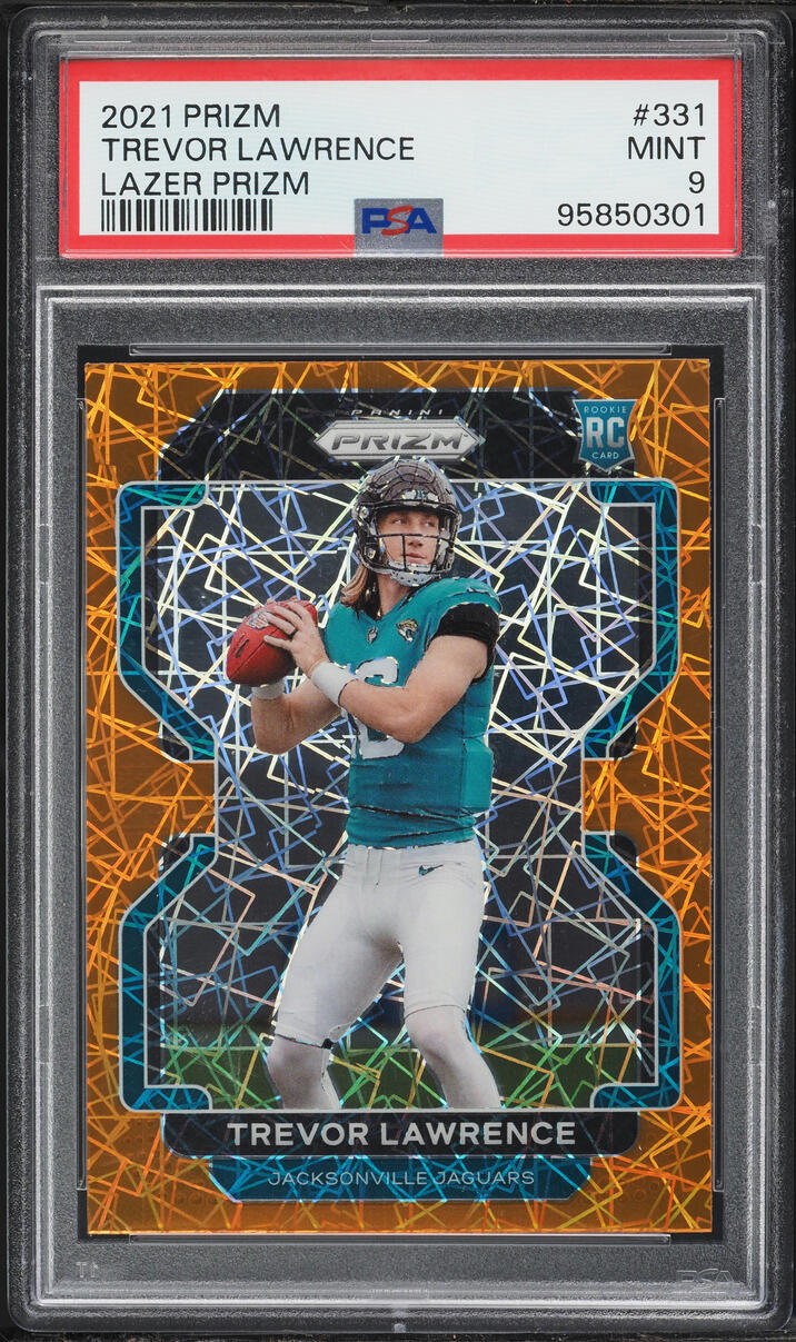 2021 Panini Prizm Lazer Trevor Lawrence ROOKIE #331 PSA 9 MINT