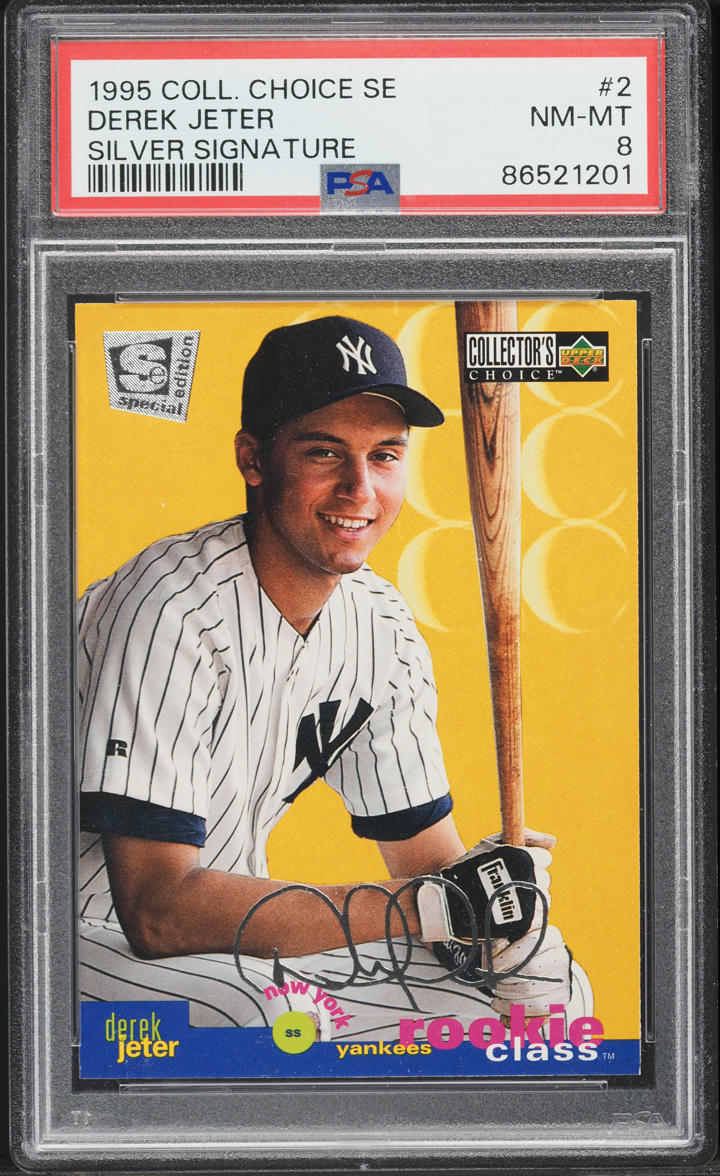 1995 Collector's Choice SE Silver Signature Derek Jeter ROOKIE #2 PSA 8 NM-MT