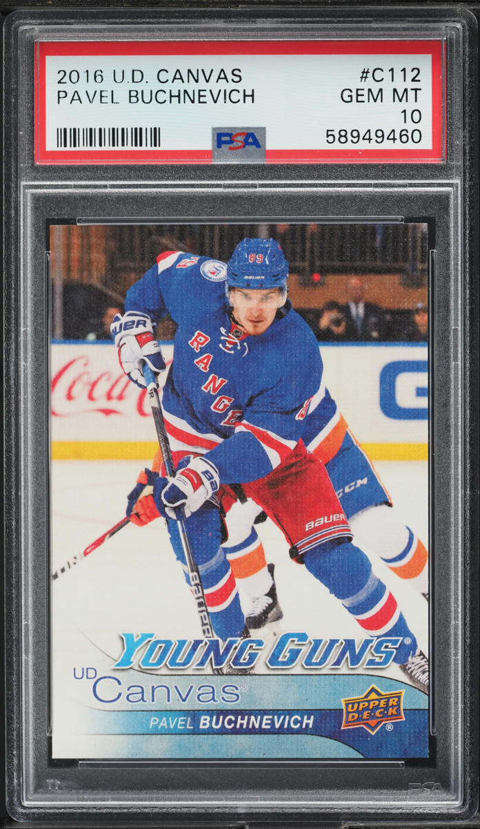 2016 Upper Deck Canvas Young Guns Pavel Buchnevich ROOKIE #C112 PSA 10 GEM MINT