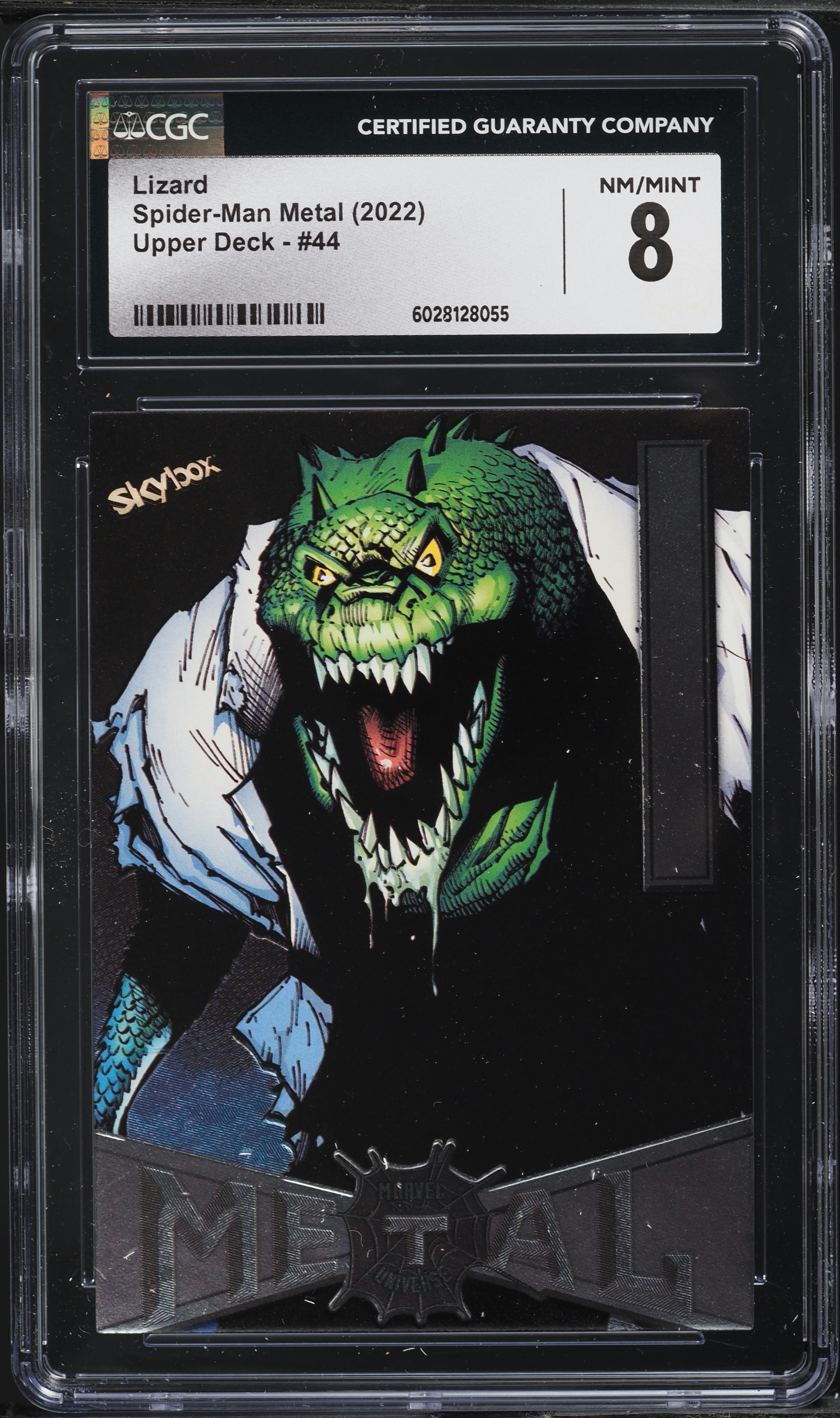 2022 Marvel Metal Universe Spider-Man Lizard #44 CGC 8 NM-MT on
