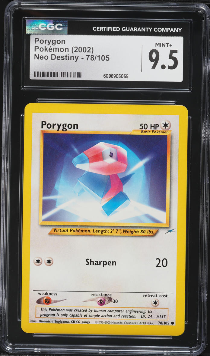 2002 Pokemon Neo Destiny Porygon #78 CGC 9.5 MINT+