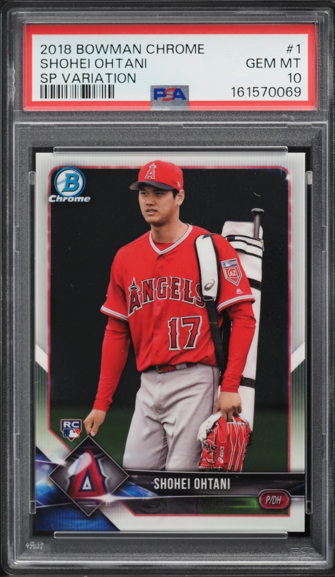 2018 Bowman Chrome Carrying Bag Shohei Ohtani ROOKIE #1 PSA 10 GEM MINT