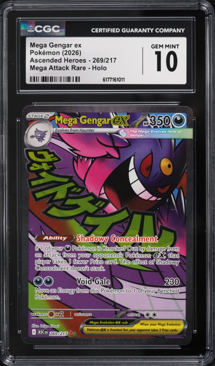 2026 Pokemon Mega Evolution Ascended Heroes MA Mega Gengar ex #269 CGC 10 GEM MINT