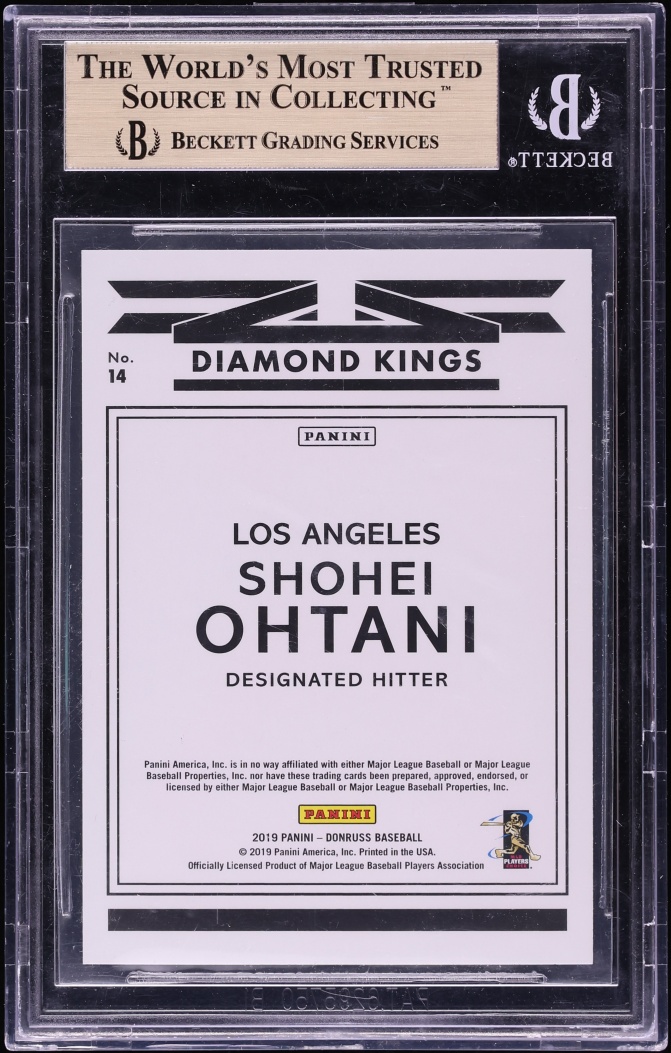 2019 Donruss Diamond Kings Shohei Ohtani #14 BGS 9.5 GEM MINT