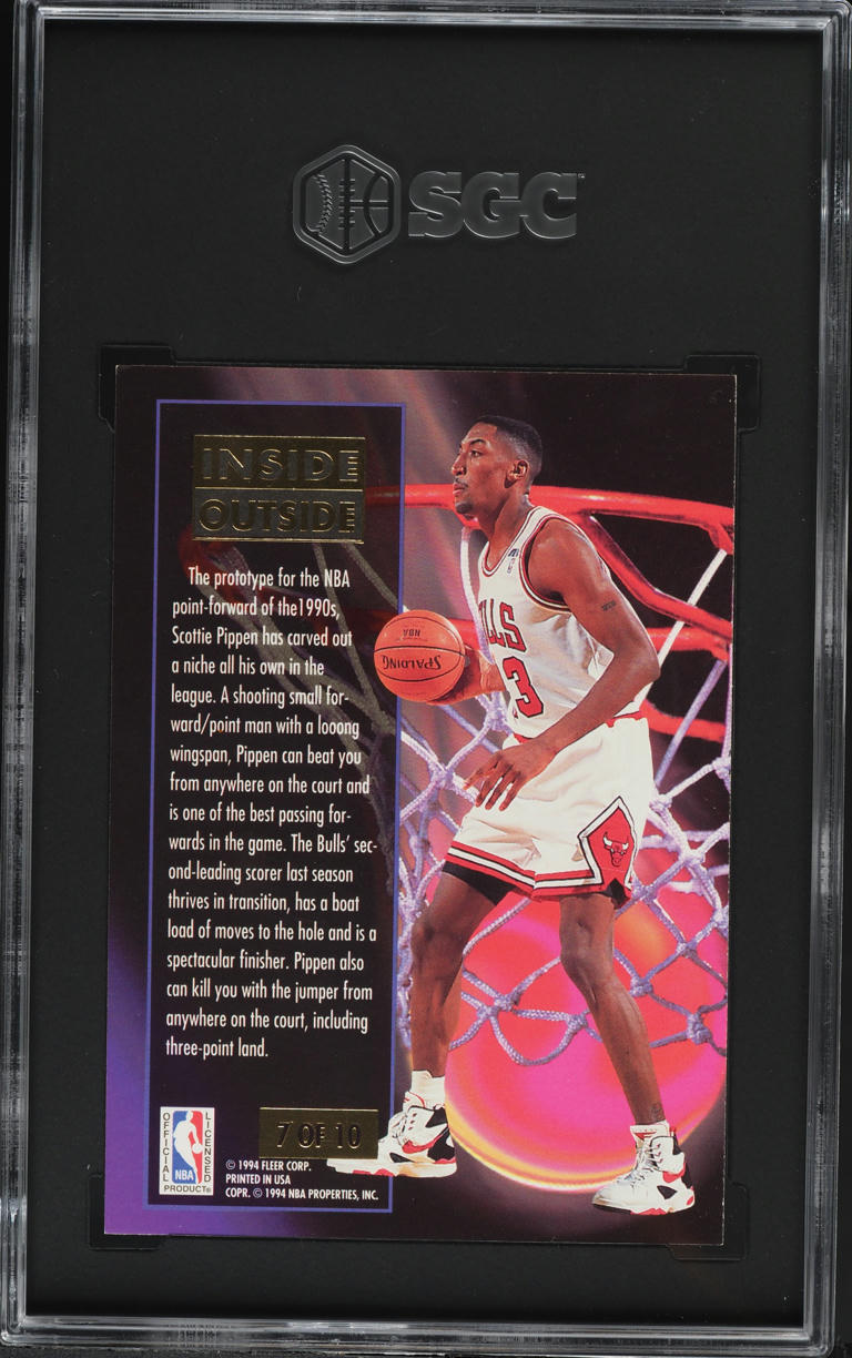 1993 Ultra Inside Outside Scottie Pippen #7 SGC 8.5 NM-MT+