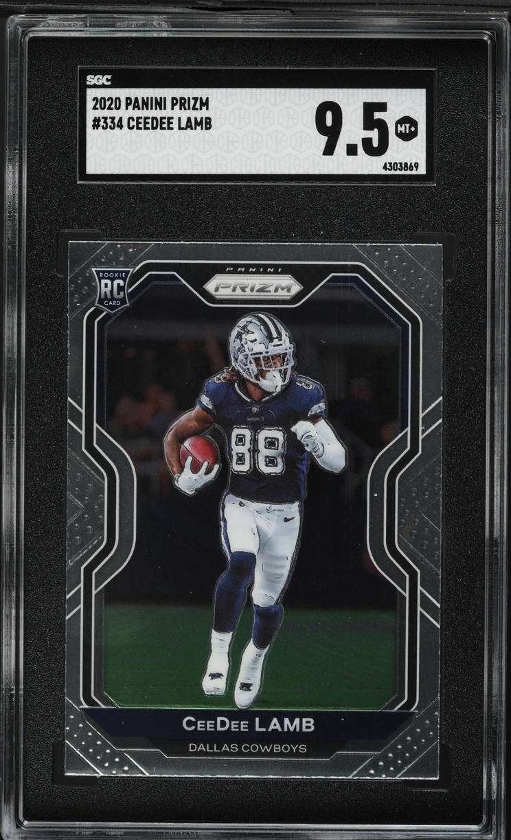 2020 Panini Prizm CeeDee Lamb ROOKIE #334 SGC 9.5 MINT+