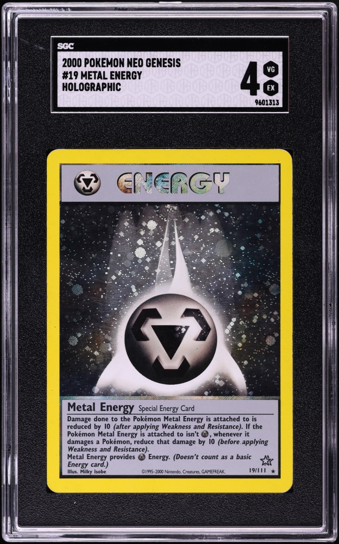 2000 Pokemon Neo Genesis Holo Metal Energy #19 SGC 4 VGEX