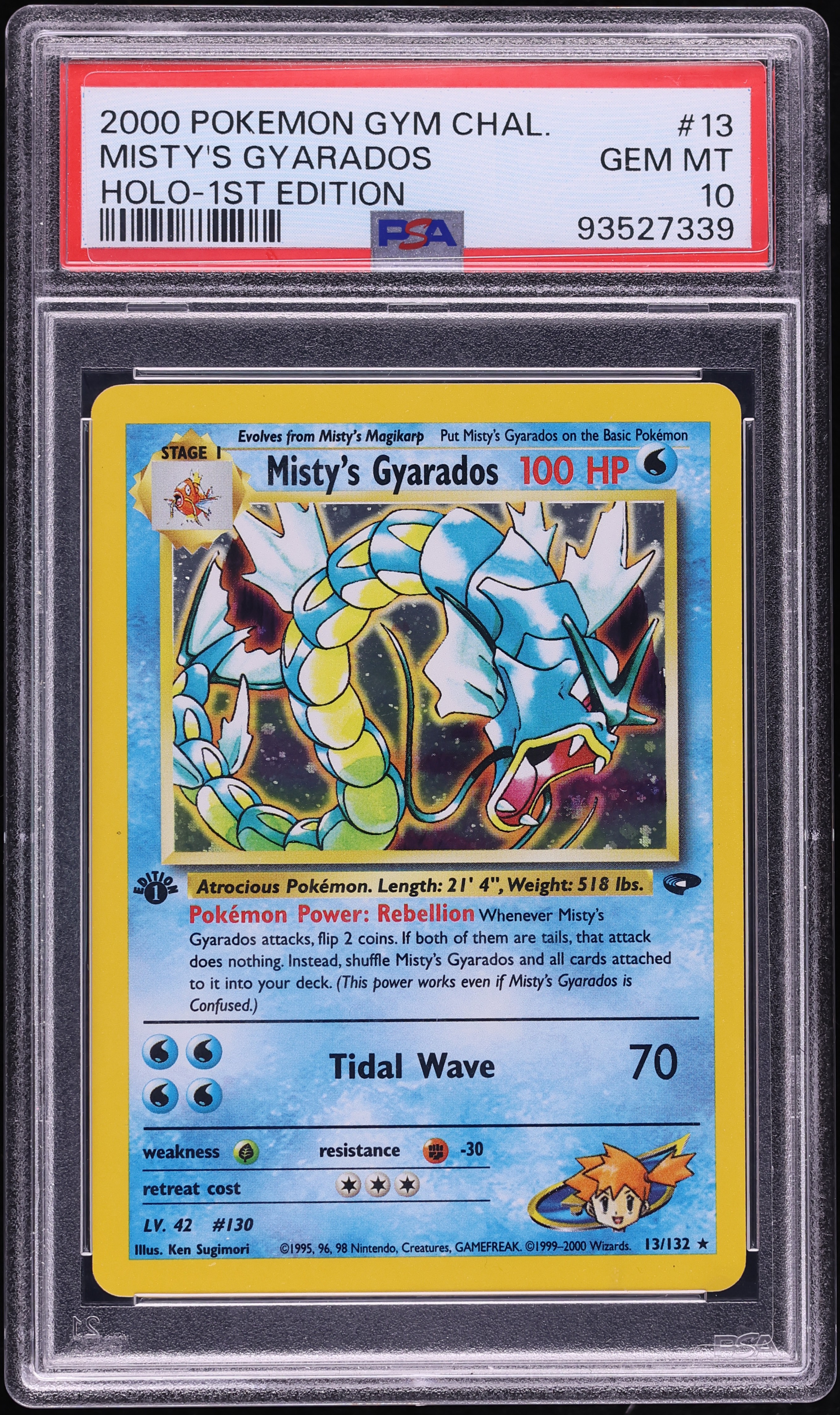 2000 Pokemon Gym Challenge 1st Edition Holo Misty's Gyarados #13 PSA 10 GEM MINT