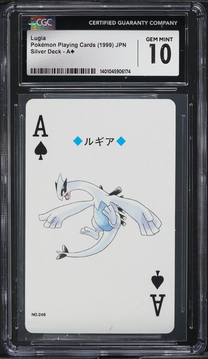 1999 Pokemon Japanese Silver Poker Set Nintendo Playing Card Lugia CGC ...