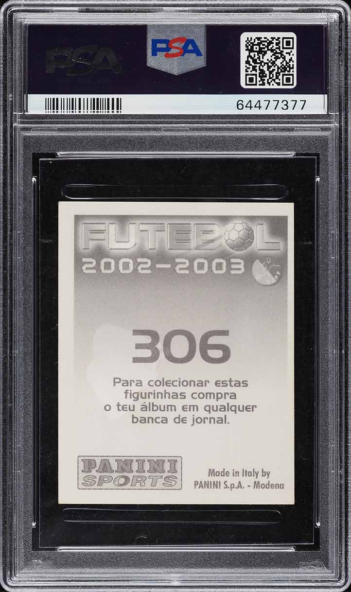 2002 Panini Futebol Portugal Stickers Cristiano Ronaldo ROOKIE #306 PSA 5 EX