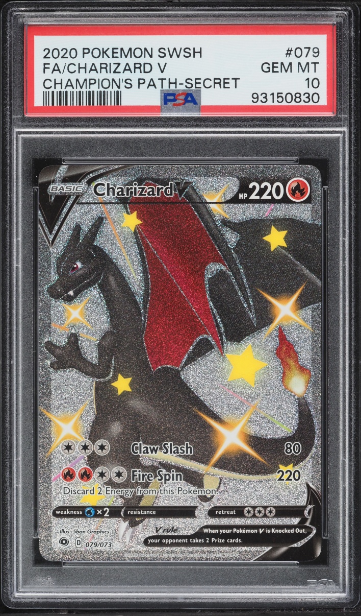 2020 Pokemon Sword & Shield Champion's Path Full Art Charizard V #79 PSA 10 GEM MINT