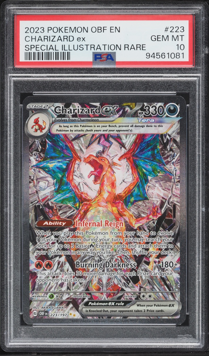 2023 Pokemon Scarlet & Violet Obsidian Flames SIR Charizard EX #223 PSA 10 GEM MINT